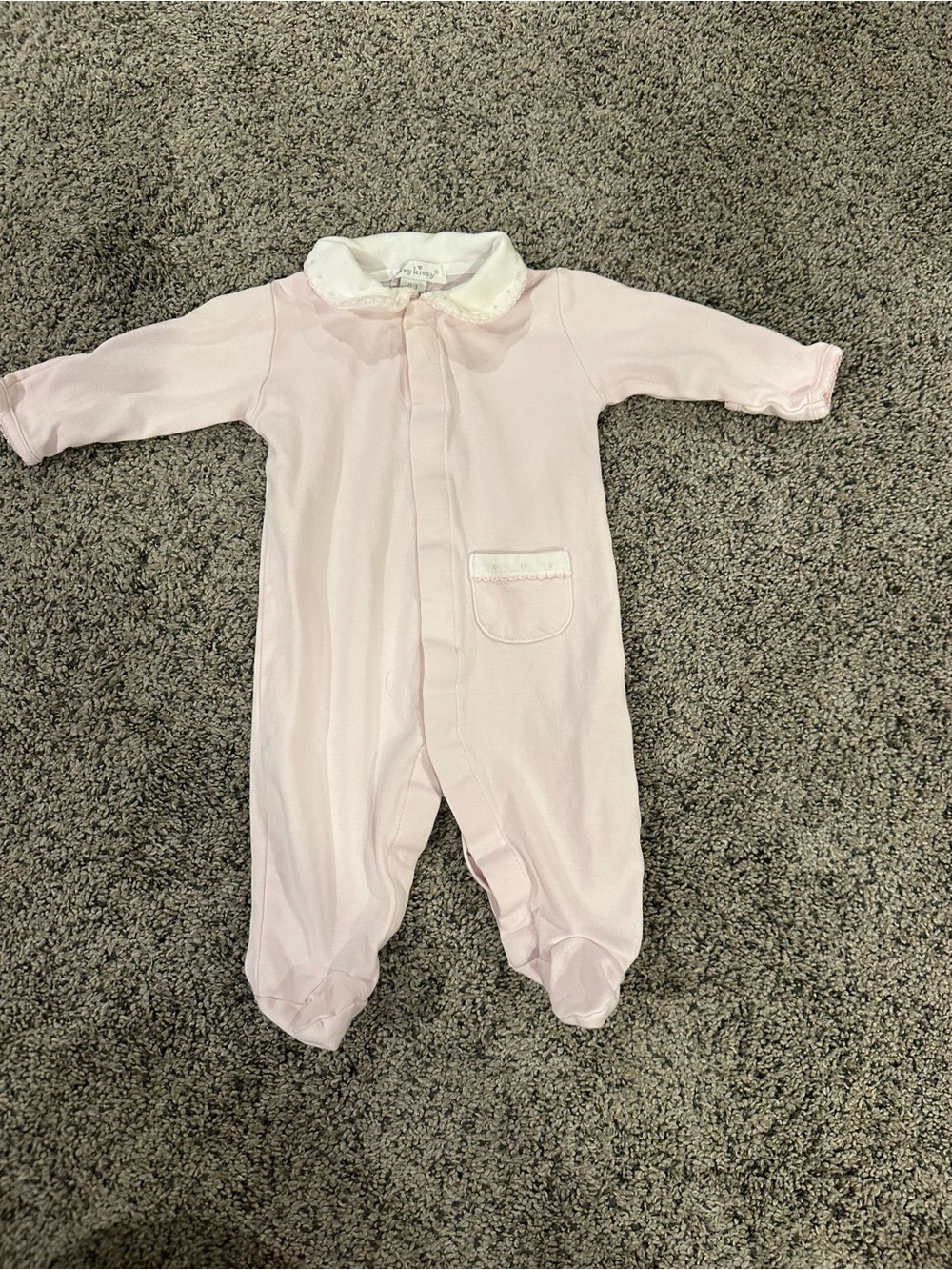 Kissy kissy pink footie